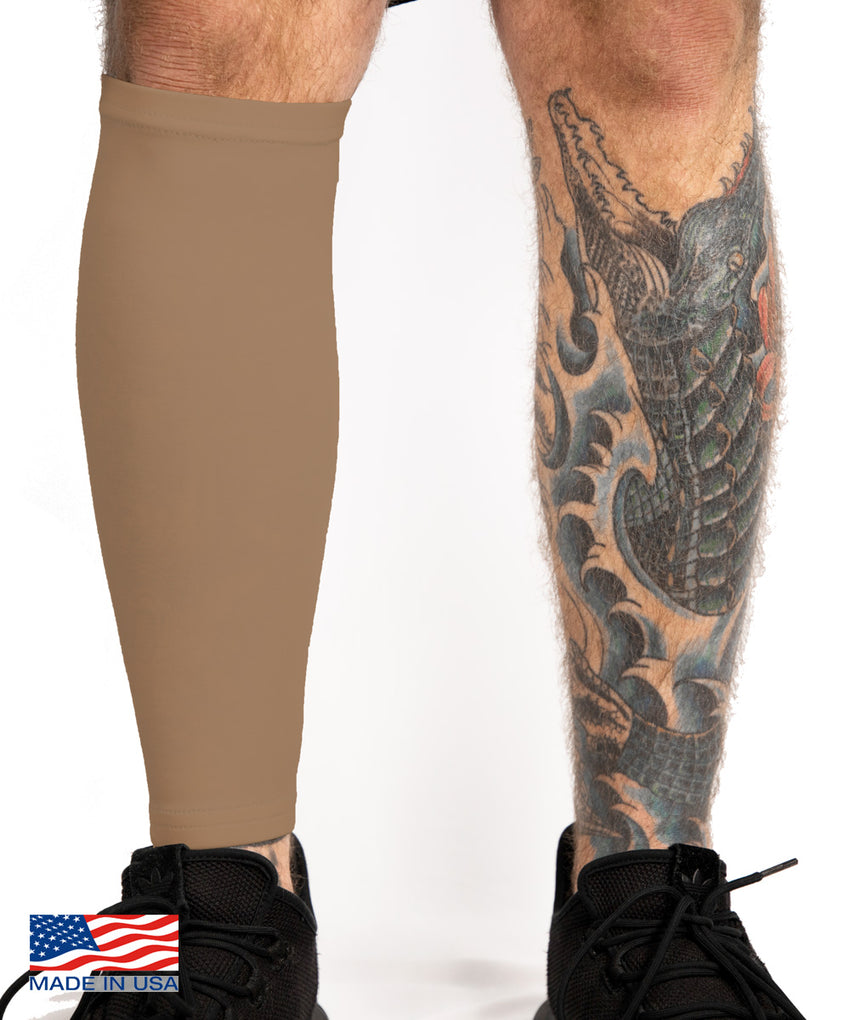 Cappuccino Tattoo Cover Calf Sleeve