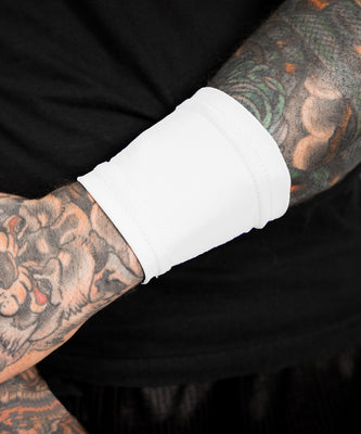 Tattoo Cover Up Wrist Sleeve - White